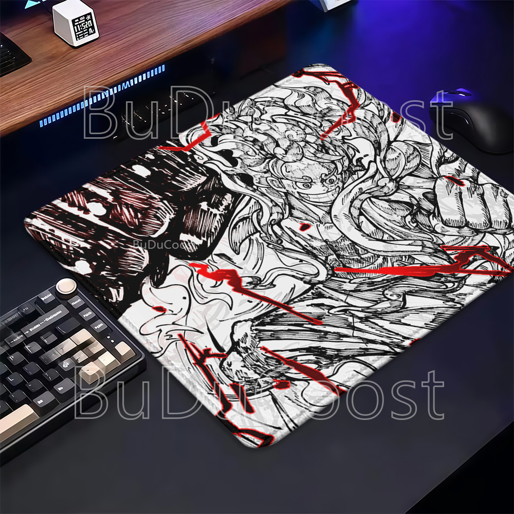 Pc Gaming Drawing - Czarno-biała anime One Piece rysunek liniowy