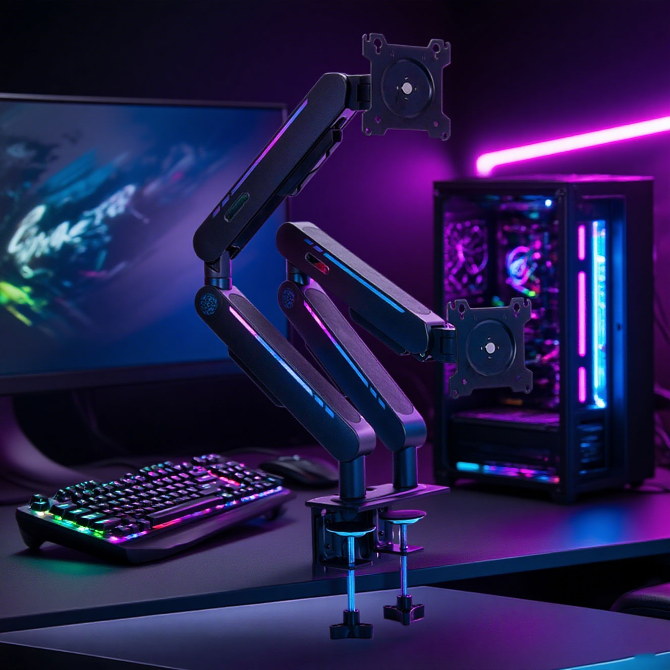 Monitor Stand - Nowy model uchwytu biurkowego z sprężyną
