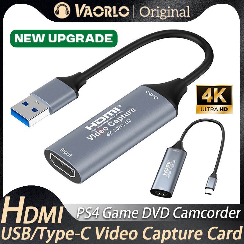 Capture Card Hdmi - Karta przechwytywania wideo 4K USB3.0/Type-C, kompatybilna