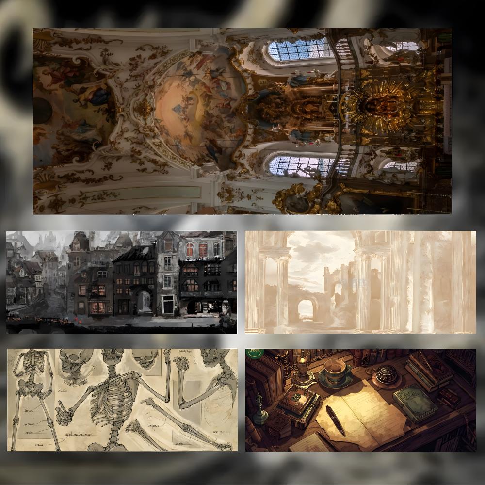 Pc Gaming Drawing - Podkładka pod mysz z motywem architektury